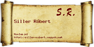 Siller Róbert névjegykártya